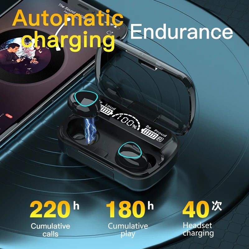 M10 TWS Wireless Headphones Touch Control Bluetooth-